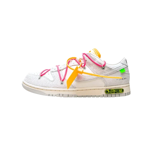 Off-White x Nike SB Dunk Low Lot 17 of 50 Neutral Grey Hyper Pink DJ0950-117