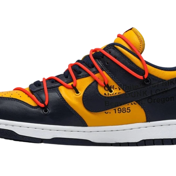 Nike Dunk Low Off-White University Gold PBR Low-poly 3D model