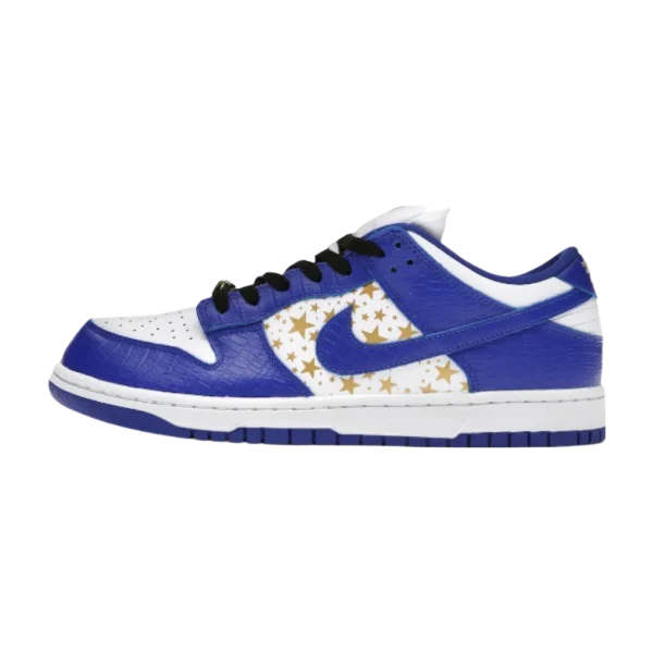 Nike Mens SB Dunk Low DH3228 100 Supreme – Stars – Hyper Blue – Size