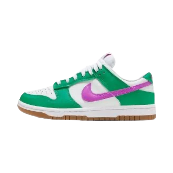 Nike SB Dunk Low White Stadium Green Fuchsia Gum Light Brown
